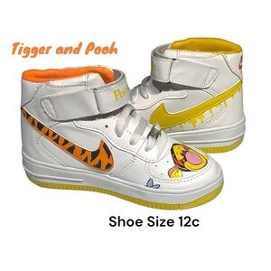 Tigger and Pooh Custom High Top Sneakers